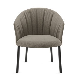 Butaca Copa Lounge base cuatro patas madera Viccarbe