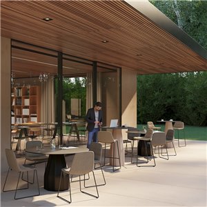Taburete Maarten tapizado Outdoor Viccarbe