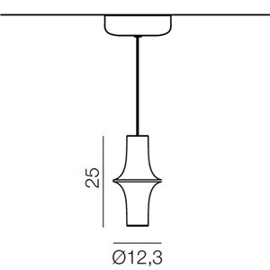 Lámpara suspensión Avro Socket only Martinelli Luce