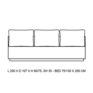 Sofá Cama Nevada 3 plazas Softline