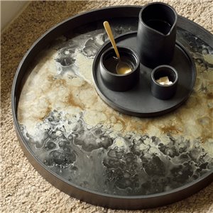 Bandeja Organic Black Round Ethnicraft