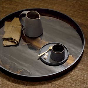 Bandeja Organic Bronze Round Ethnicraft