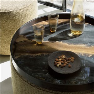 Bandeja Organic Bronze Round Ethnicraft