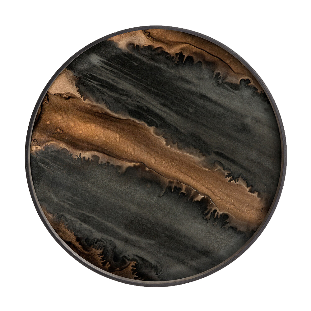 Bandeja Organic Bronze Round Ethnicraft