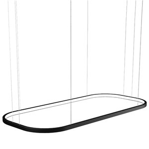 Lámpara suspensión Loop rectangular Martinelli Luce