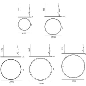 Lámpara suspensión Loop Martinelli Luce