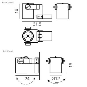 Lámpara foco R11 Martinelli Luce