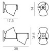 Aplique Bruco outdoor Martinelli Luce