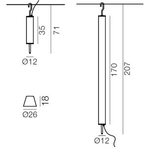 Lámpara suspensión Pistillo outdoor Martinelli Luce