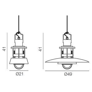 Lámpara suspensión Sistema Polo outdoor Martinelli Luce