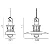 Lámpara suspensión Sistema Polo outdoor Martinelli Luce