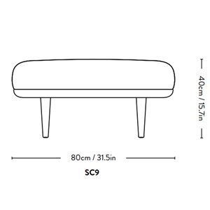 Pouf Fly tapizado tela &Tradition