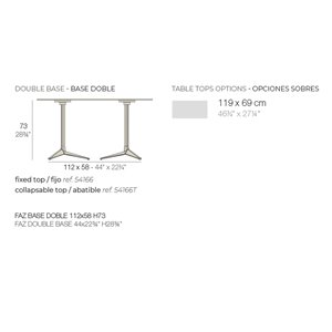 Mesa Faz doble 3P Vondom