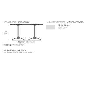 Mesa Faz doble 4P Vondom