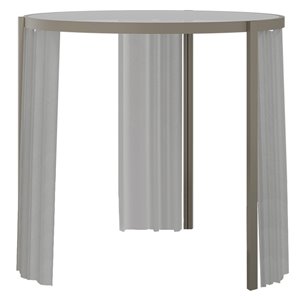 Pérgola Vela redonda con cortinas Vondom