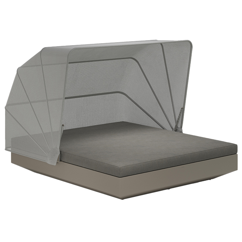 Cama Vela Daybed Basic cuadrada con parasol Vondom