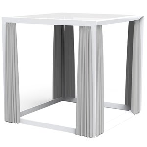 Pérgola Vela cuadrada con cortinas Vondom