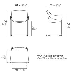 Sillón Manta Cantilever Vondom