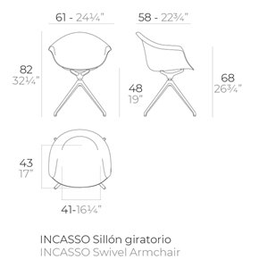 Sillón Incasso giratorio Vondom