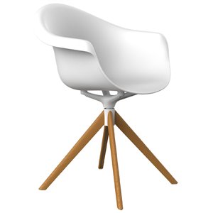 Sillón Incasso giratorio madera Vondom