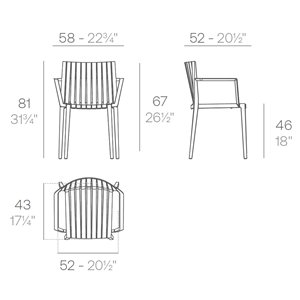 Sillón con brazos Vondom