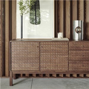 2 puertas + 3 cajones: 172x48x87h cm