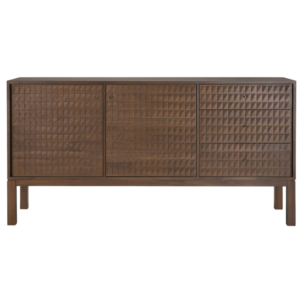 2 puertas + 3 cajones: 172x48x87h cm
