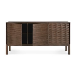 2 puertas + 3 cajones: 172x48x87h cm