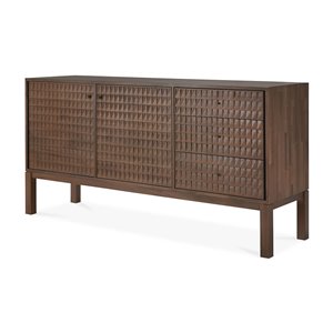 2 puertas + 3 cajones: 172x48x87h cm