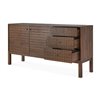 2 puertas + 3 cajones: 172x48x87h cm
