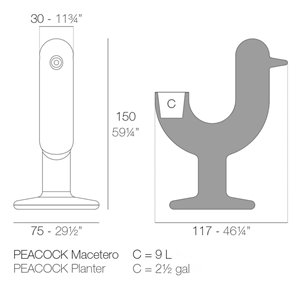 Macetero Peacock Vondom