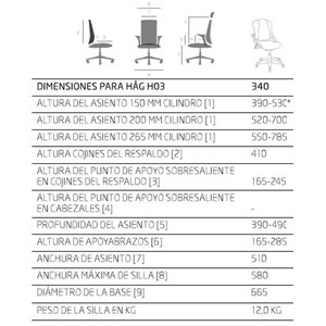 Silla H03 340 HAG