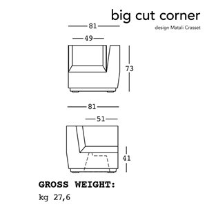 Sillón Esquinero Big Cut Plust Collection