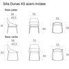 Silla Dunas XS acero Inclass