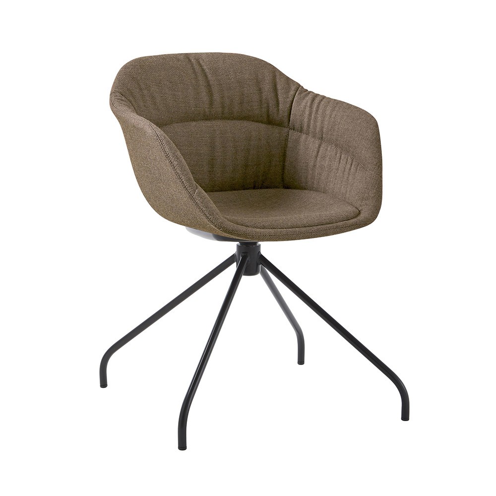 Sillón Taia giratorio acero tapizado soft Inclass