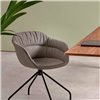 Sillón Taia giratorio acero tapizado soft Inclass