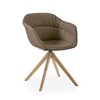 Sillón Taia giratorio madera tapizado soft Inclass
