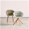 Sillón Taia giratorio madera tapizado soft Inclass