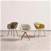 Sillón Taia giratorio madera tapizado soft Inclass