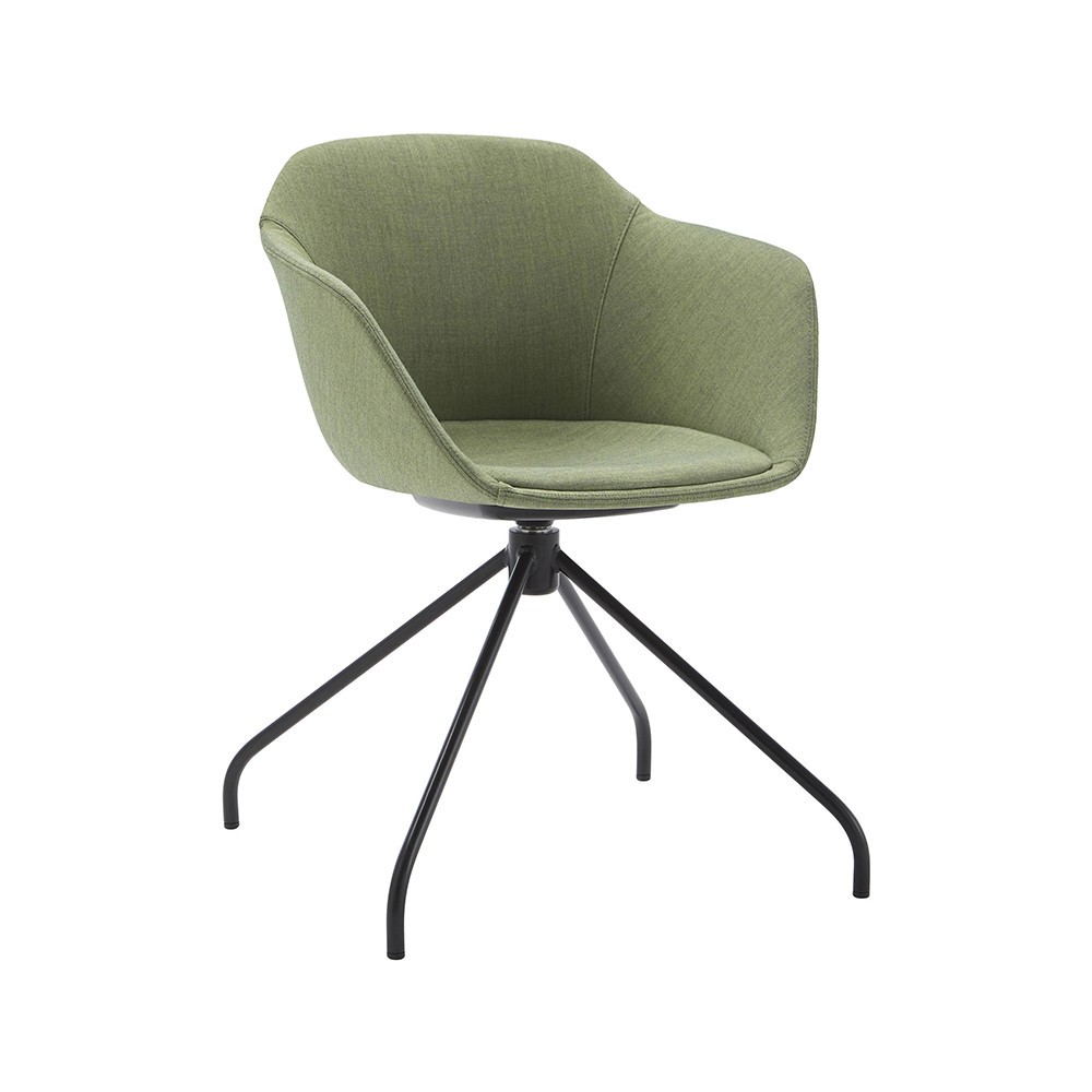 Sillón Taia giratorio acero tapizado Inclass