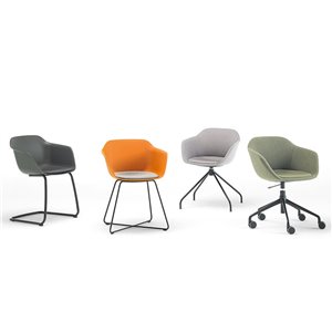 Sillón Taia giratorio acero tapizado Inclass