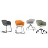 Sillón Taia giratorio acero tapizado Inclass
