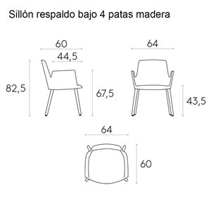 Sillón Altea madera Inclass