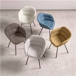 Sillón Taia acero tapizado soft Inclass
