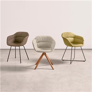 Sillón Taia acero tapizado soft Inclass