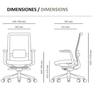 Silla operativa Mar White Black Sidiz