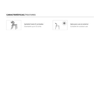 Silla apilable Duoblock Sidiz