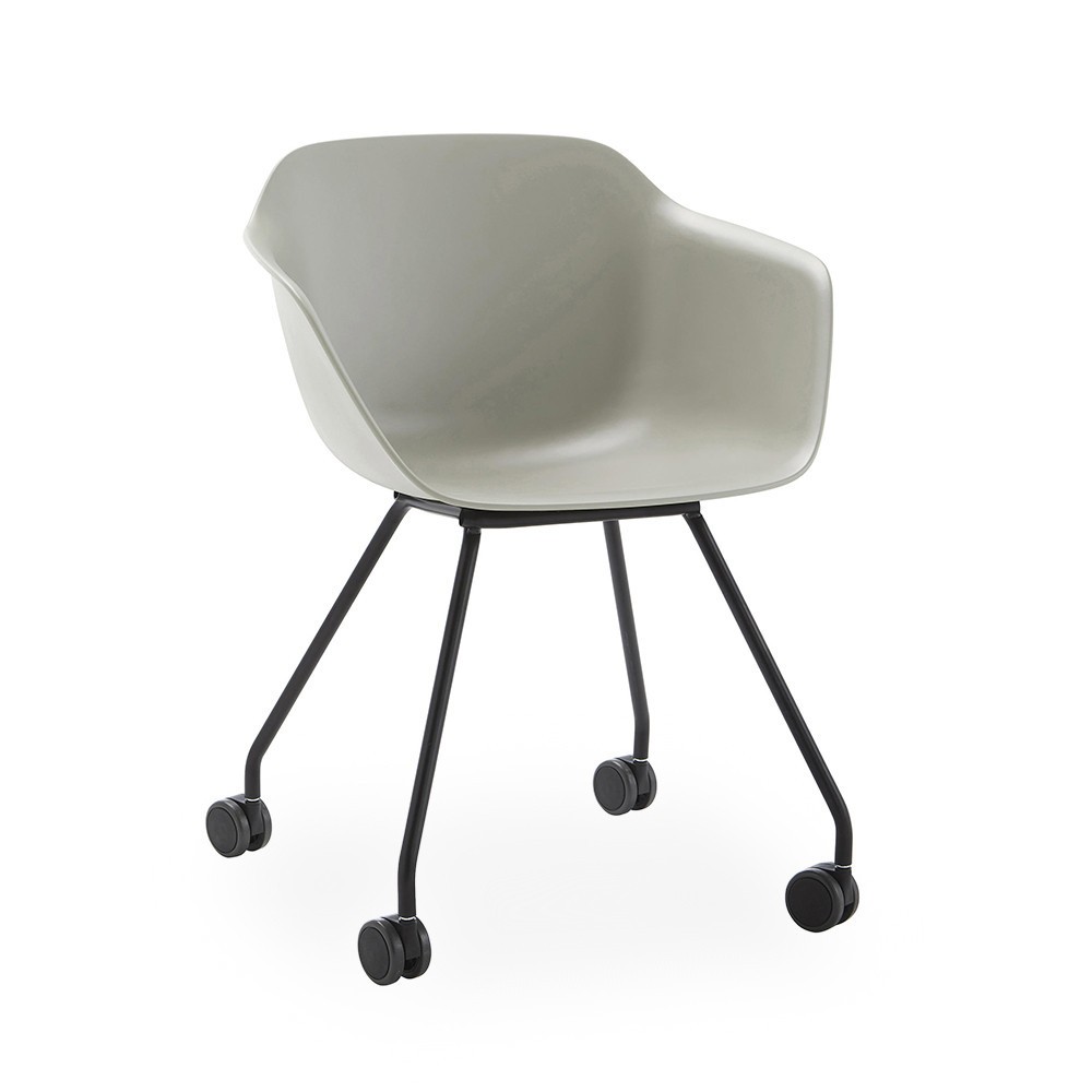 Sillón Taia ruedas acero polipropileno Inclass