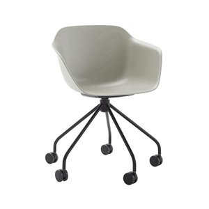 Sillón Taia ruedas acero polipropileno Inclass