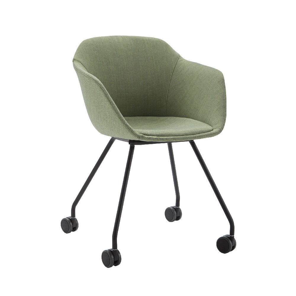 Sillón Taia ruedas acero tapizado Inclass
